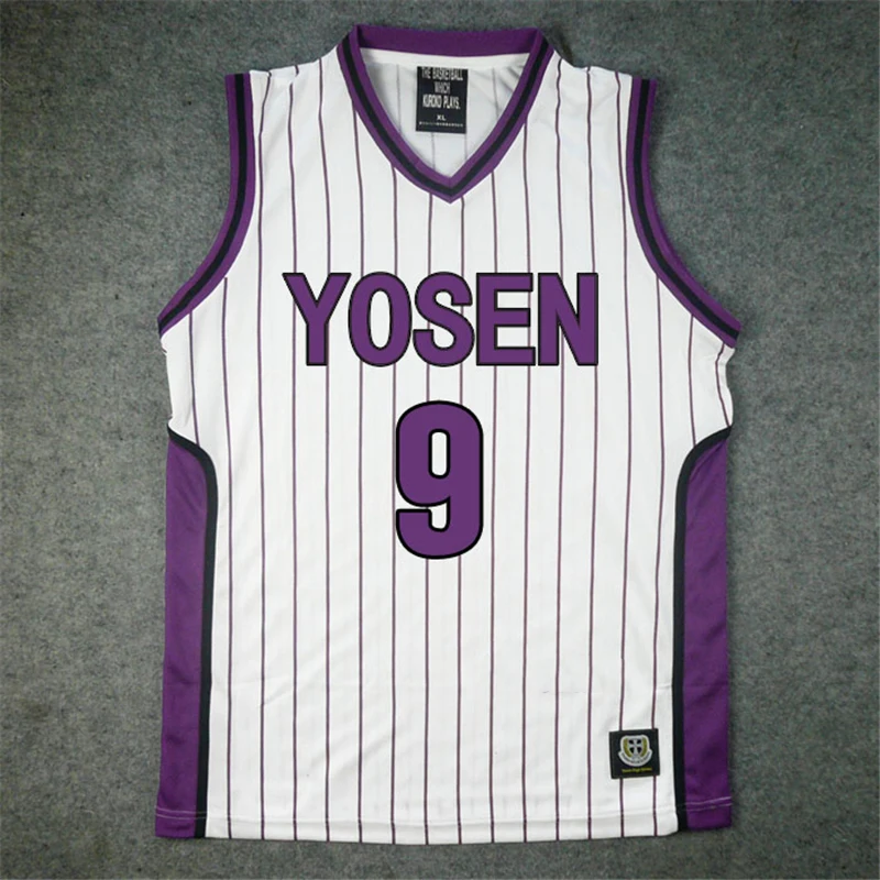 Anime Yosen koszyk szkolny Cosplay mundur Murasakibara Atsushi Jersey 9 12 odzież sportowa męska koszulka spodenki zestaw kostiumów