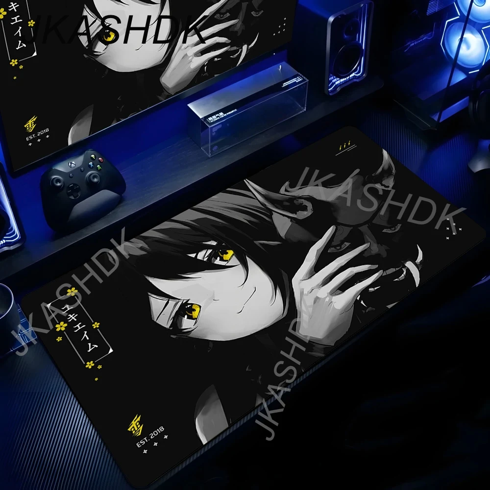 XXL HD YUKI AIM Mask Anime Mouse Pad Cute HD Desk Mat Extended Gaming Keyboard Mats Gamer Large 90x40cm XXL Gamer Speed Mousepad