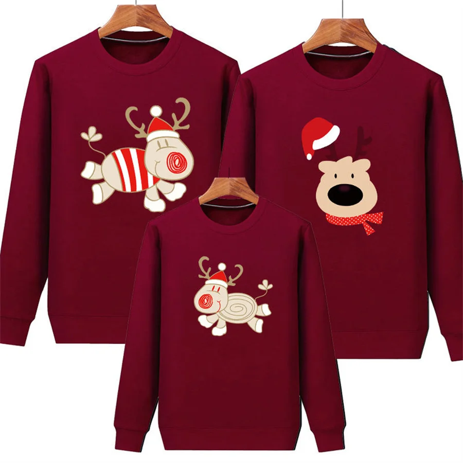 Family Look For Dad Mom And ME Father Mother Daughter Son Christmas New Year Cotton Sweater Outfits Family Matching Clothes