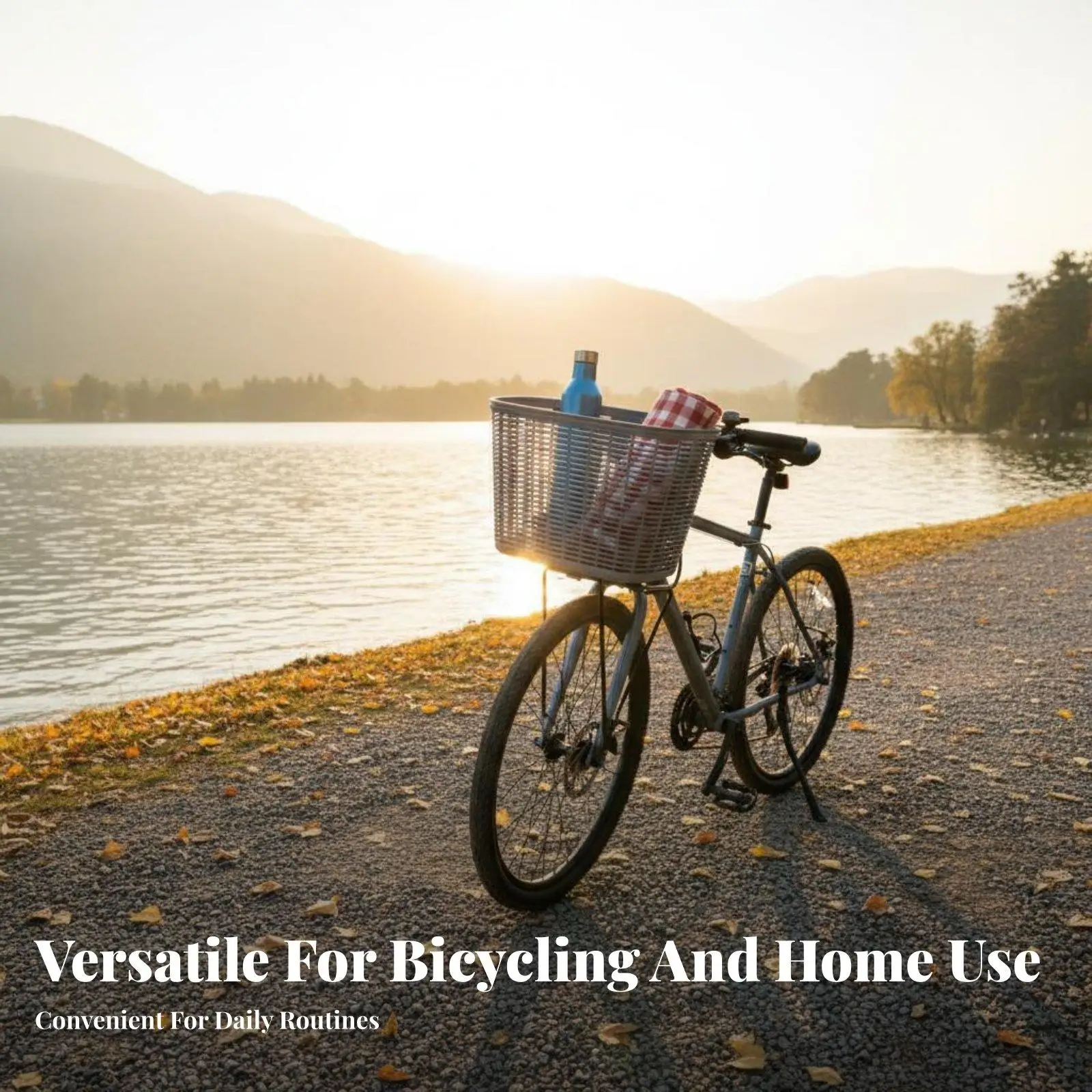 Cute Storage Basket for Bicycle with Durable Plastic Build for Commuters and Student Riders