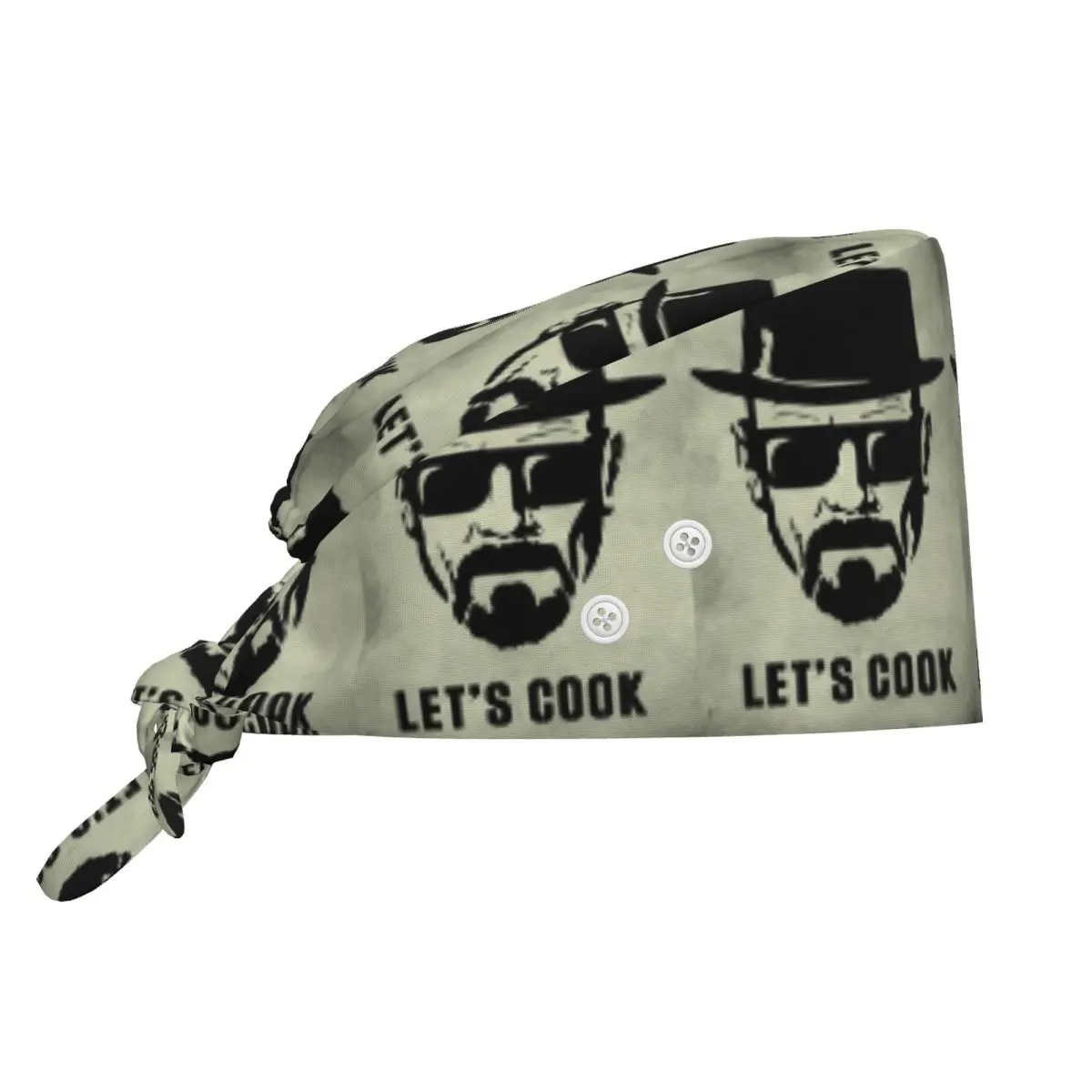 Heisenberg Lets Cook Scrub Hat Doctor Working Surgical Cap Unisex Adjustable Nursing Caps for Dentist