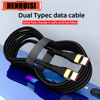 120W Cable Type C to Type C for Huawei iPhone 15 Pro Max Xiaomi Oneplus OPPO PD Fast Charging USB C Data Cord 0.25M 1M 1.5M 2M