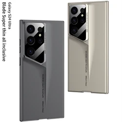 Funda de teléfono ultrafina mate para Samsung Galaxy S24, S23, S22 Ultra, carcasa de teléfono a prueba de golpes, protección de lente helada, cubierta de teléfono de PC dura