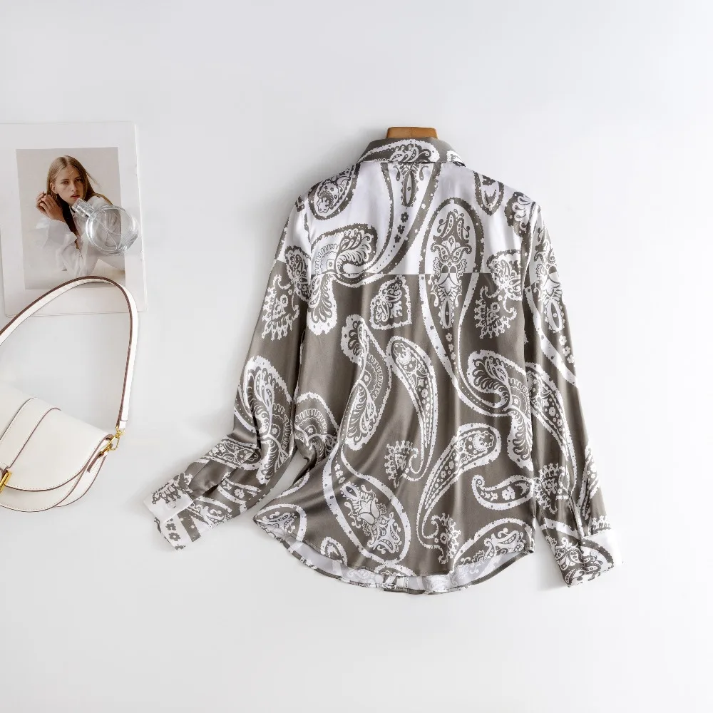 Women's Clothing 22MM Sand Washed 93% Natural Mulberry Silk Elastin Satin Lapel OL Style Versatile Casual Long Sleeved Shirt