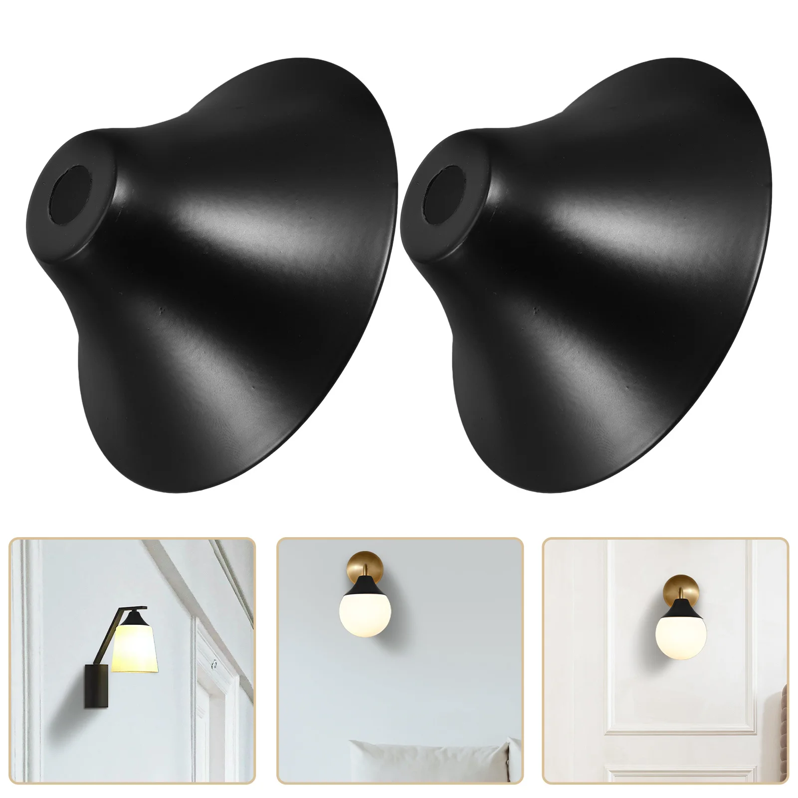 

2Pcs Modern Lamp Holder Cup Versatile Metal Light Fixture Finial for Floor Wall Lamps Decorative Lamp Shade Holder Easy