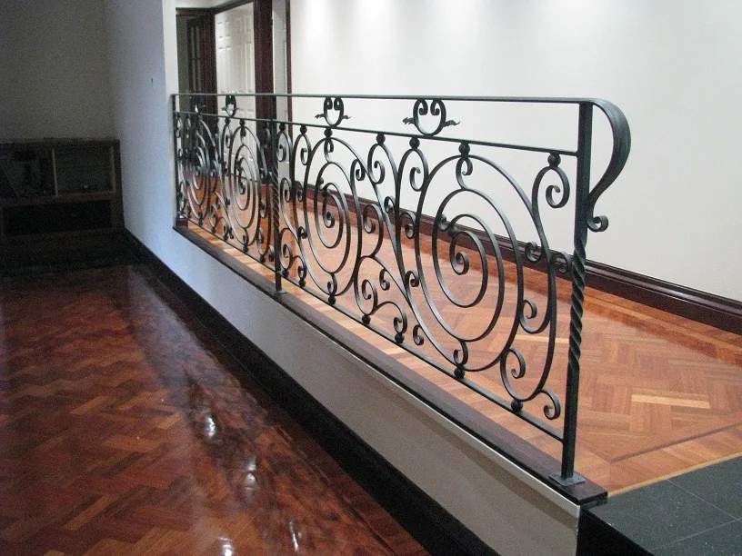 Decorative metal wrought iron fence railing balustrade