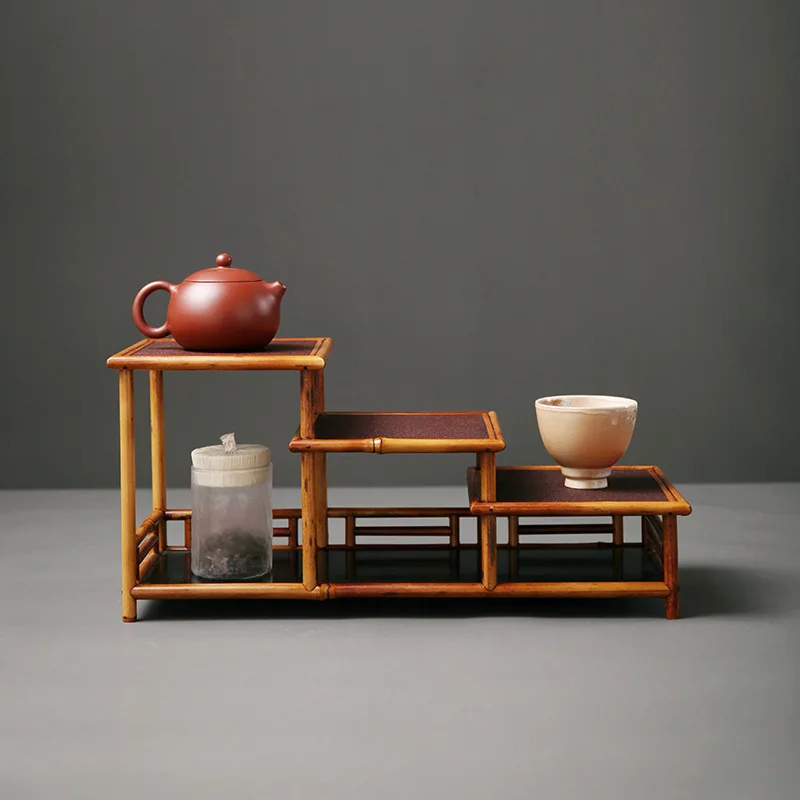 보구 랙 중국 차 창고 차 세트 보관 랙 Duobao 골동품 문화 및 놀이 유명한 다도 제로 매치