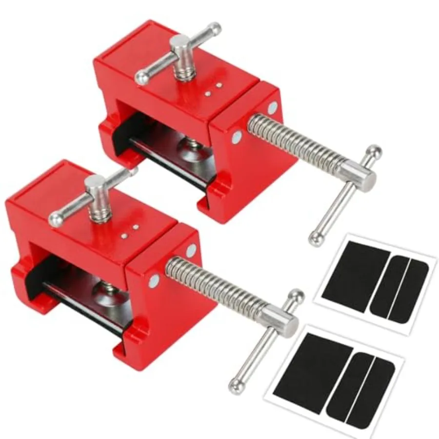 

Cabinet Clamps, Cabinet Installation Cabinetry Clamps Face Frame Clamps Tools with Two Side Screws and Alignment Plate, 2 Pack,