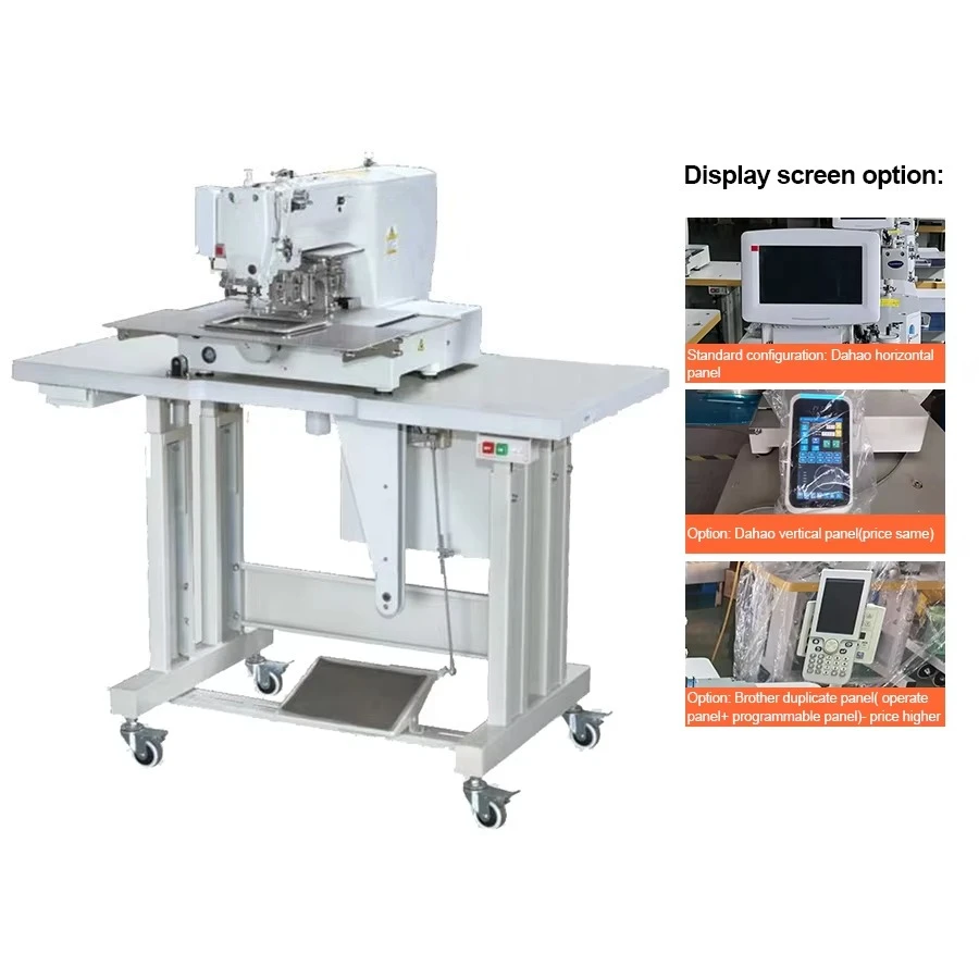 Industrial Electric Automatic Single Needle Pattern Sewing Machine 22 * 10 Cm Flat Bed Chain Stitch Formation Manual Feeding