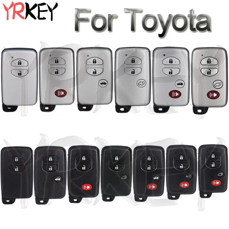 Car Key Case for Toyota Land Cruiser Avalon Camry Prius RAV4 Corolla Venza Smart Key Fob 2/3/4 Buttons Car Key Cover with Blade