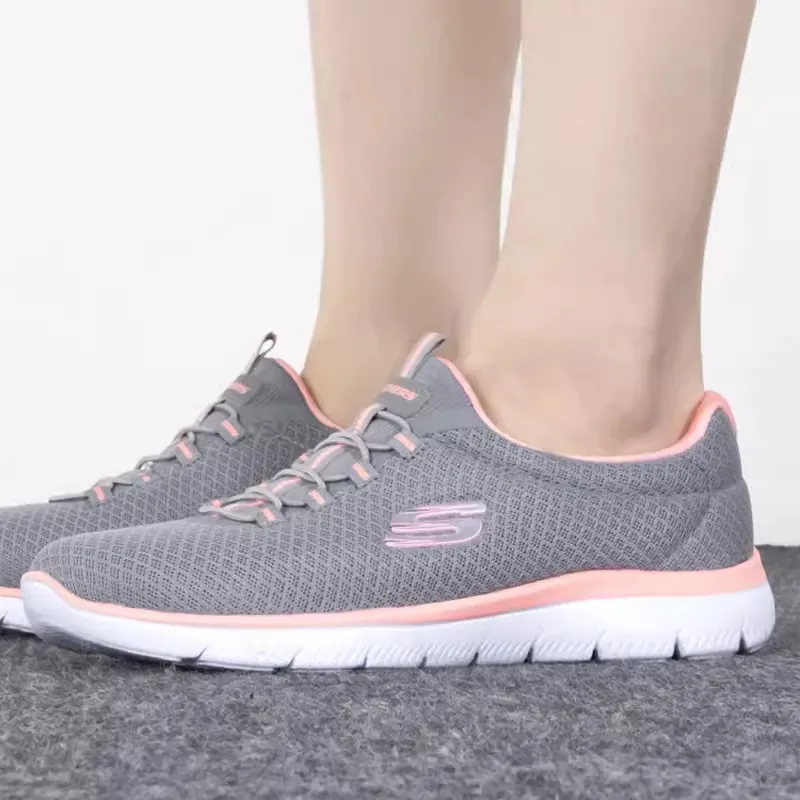 Skechers Trampki damskie Letnie oddychające siatkowe buty do biegania Lekkie, amortyzowane buty do biegania
