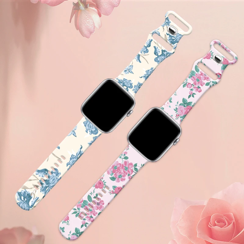 Silicone Band for Apple Watch Strap 49mm 45mm 41mm 44mm 40mm 42mm Adjustable Sport Bracelet iWatch Ultra Series 9 4 3 5 SE 6 7 8