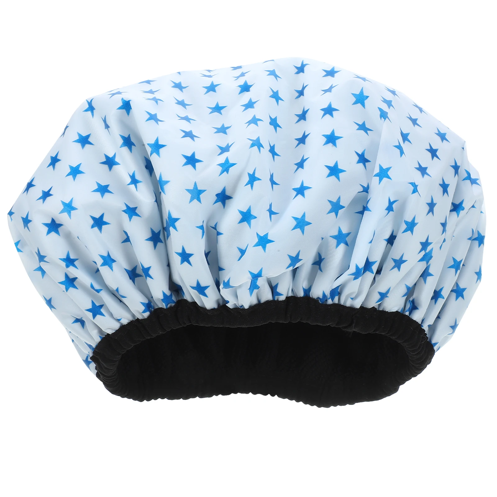 

Decorative Bathing Cap Reusable 3-In-1 Triple Layer Waterproof Shower Cap For Women Long Hair Microfiber Peva Drying Hat