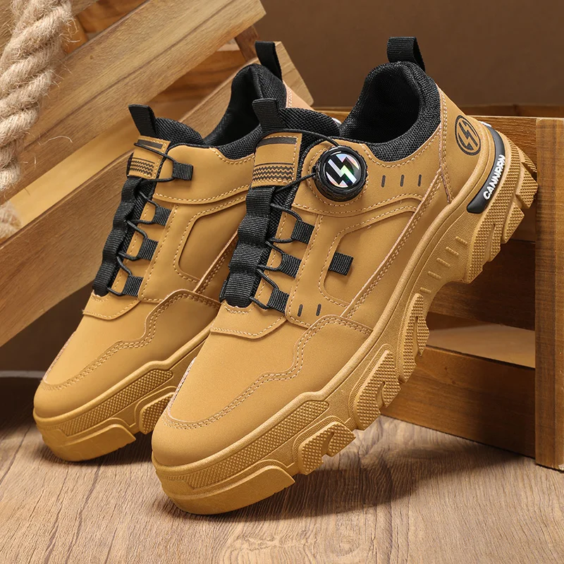 Herren-Wanderschuhe mit niedrigem Schaft, rutschfester Sohle, strapazierfähig, atmungsaktiv, Trekking-Sneaker, ideal für Outdoor-Aktivitäten, Camping und den täglichen Gebrauch beim Spazierengehen. – Detail 4