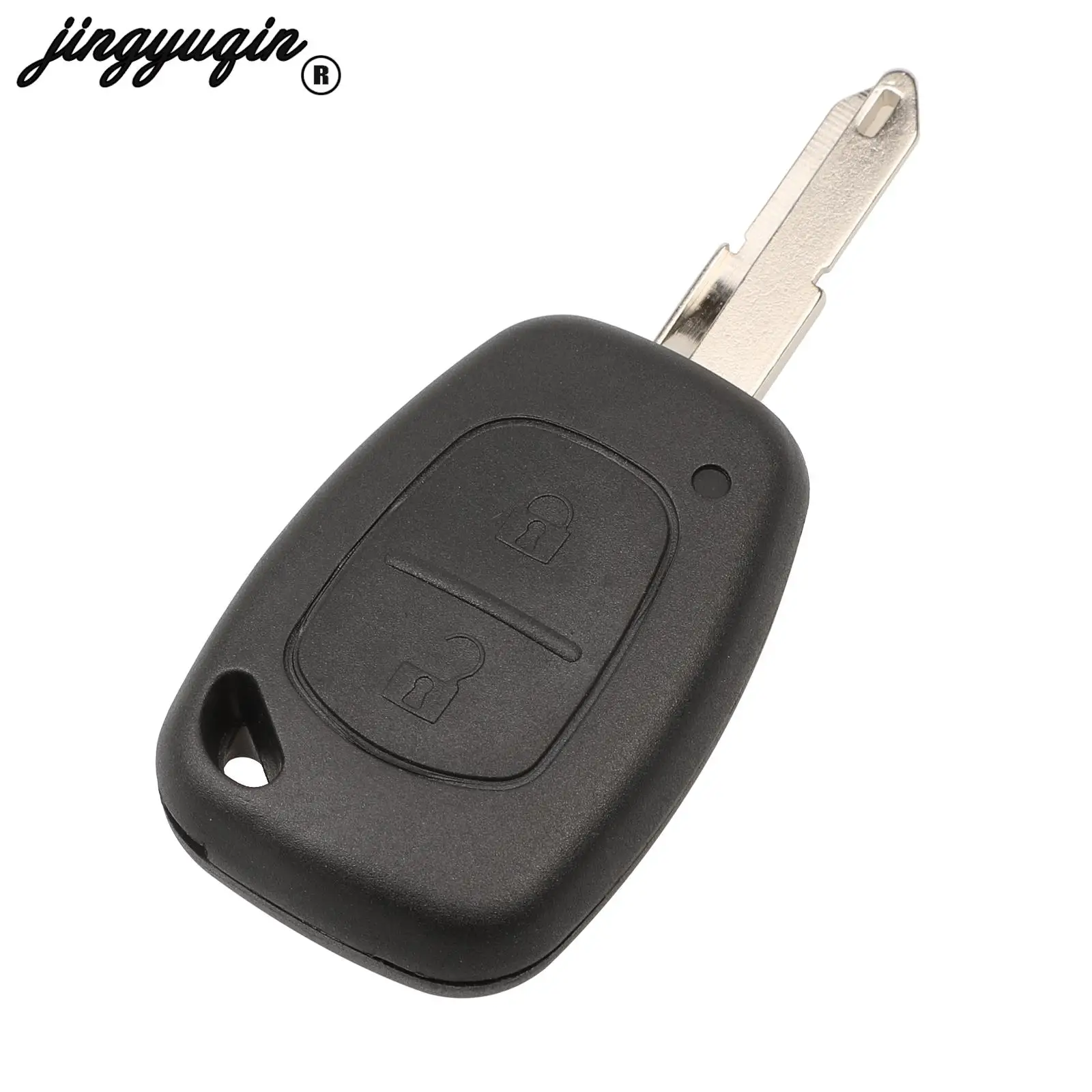jingyuqin 2 Buttons For Renault Traffic Kangoo Samrt Remote Car Key Shell Case Uncut VAC102 NE72 Blade fob Replacement