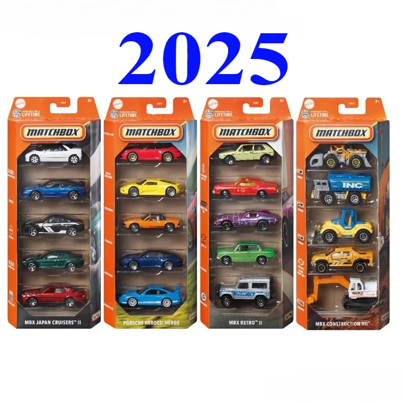 2025 Original Matchbox Car 1/64 5 Pack Set Rescue IV Japón Cruisers British Roadways vehículo modelo juguetes para niños colección regalo