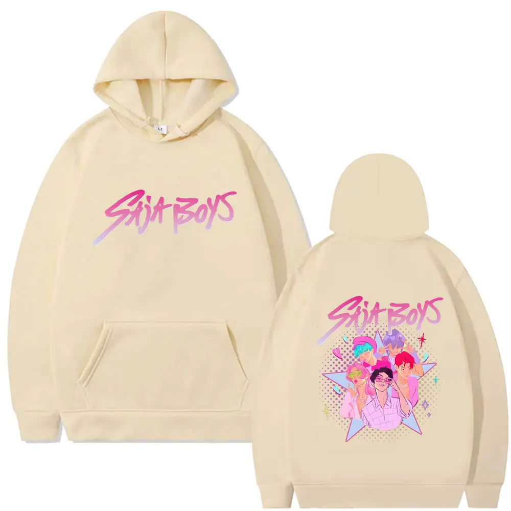 Movie KPop Demon Hunters Saja Boys Graphic Hoodie Men Women Korean Fashion Trend Streetwear Male Vintage Casual Pullover Hoodies
