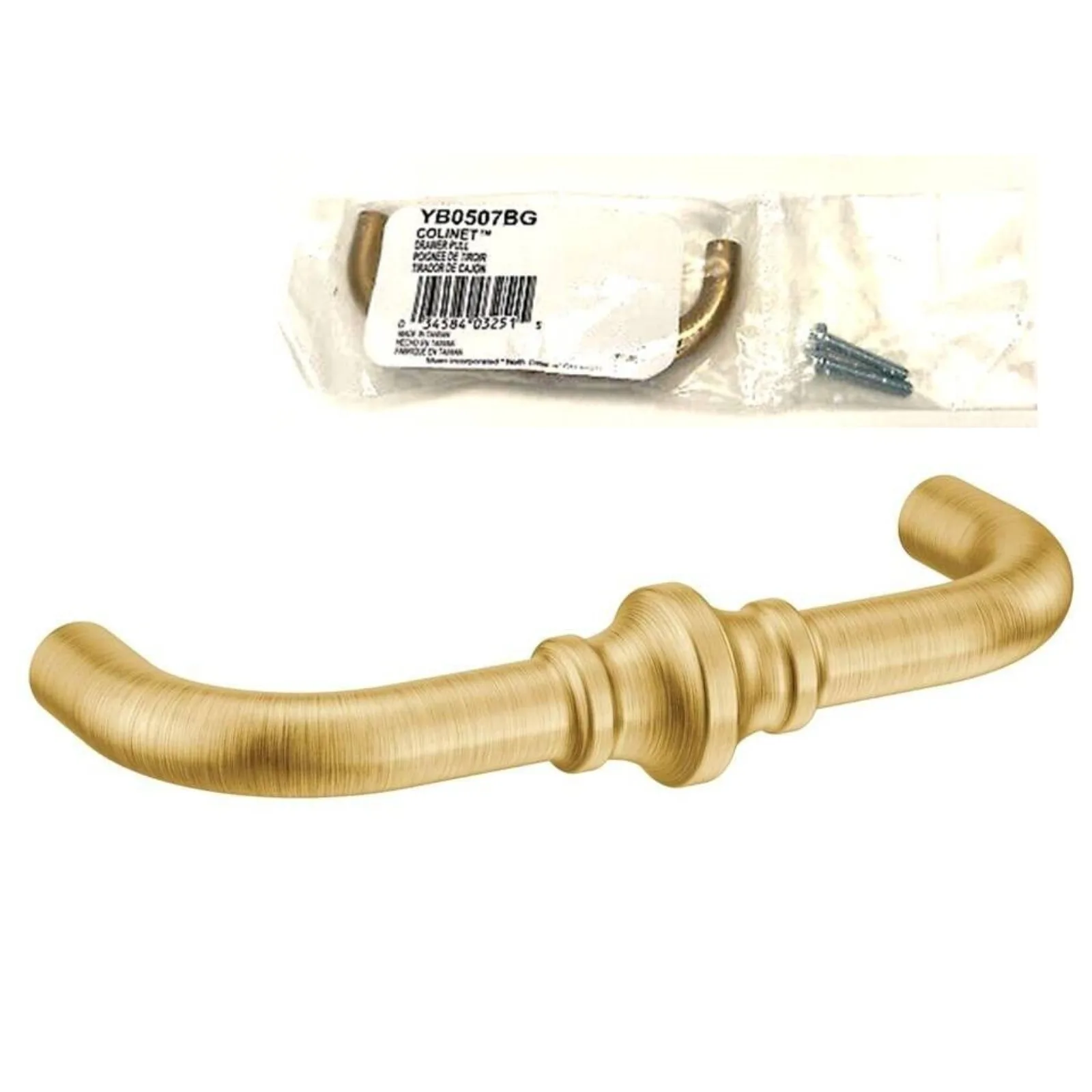 

US YB0507BG Cabinet Pull Colinet Bar 4" Brushed Gold Brushed (1-Unit)