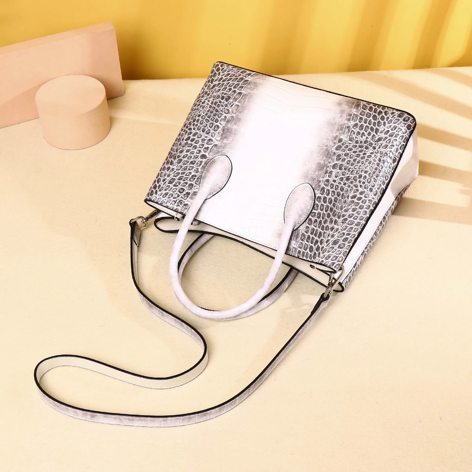 New Fashion Alligator Pattern Women Handbags European Designer Cow Genuine Leather Shoulder Bags Female Luxury Crossbody Bag