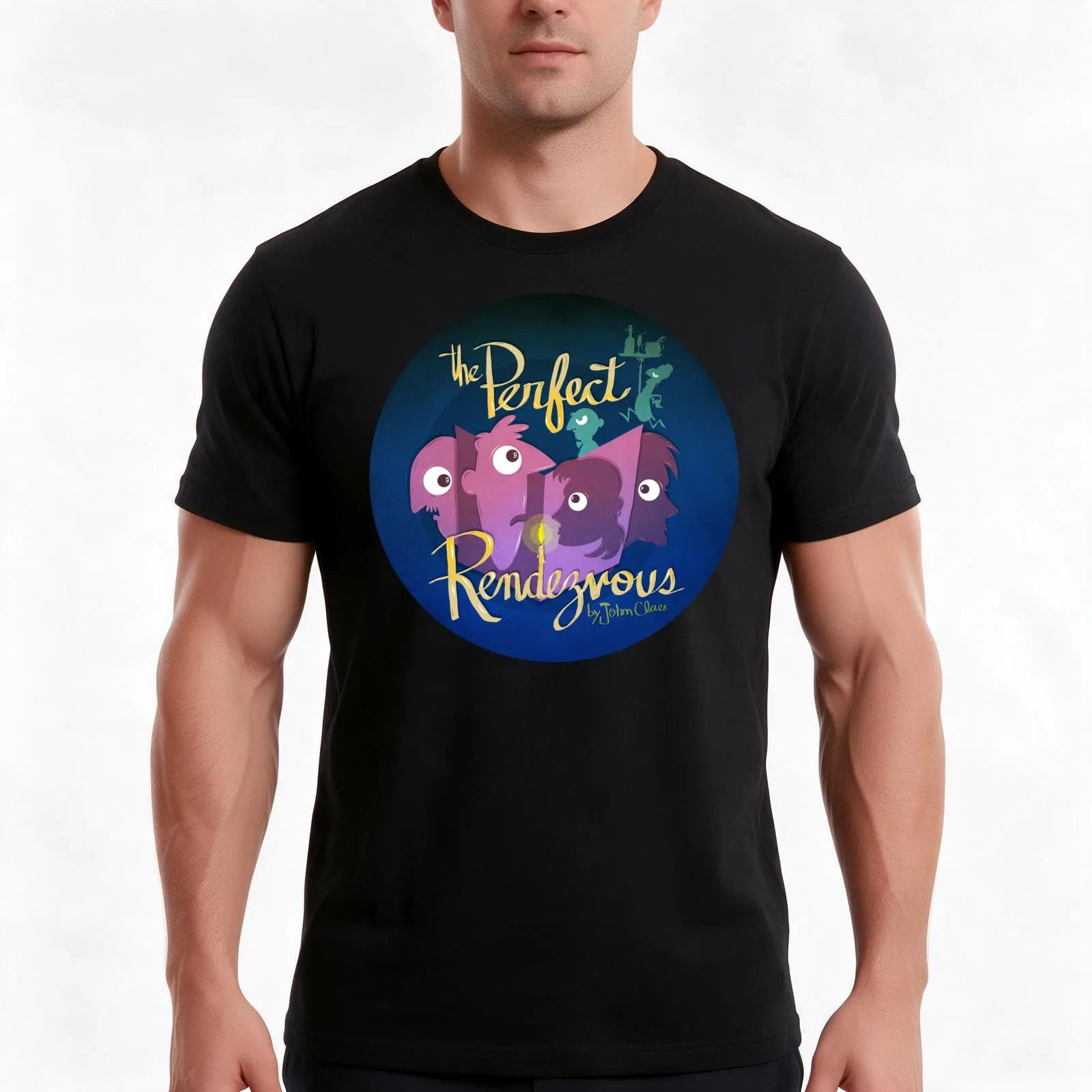 Perfect Rendezvous - John Claes T-Shirt, Summer Casual Cotton Tee, Oversized Streetwear Tops, Vintage Graphic Print, 100% Cotton