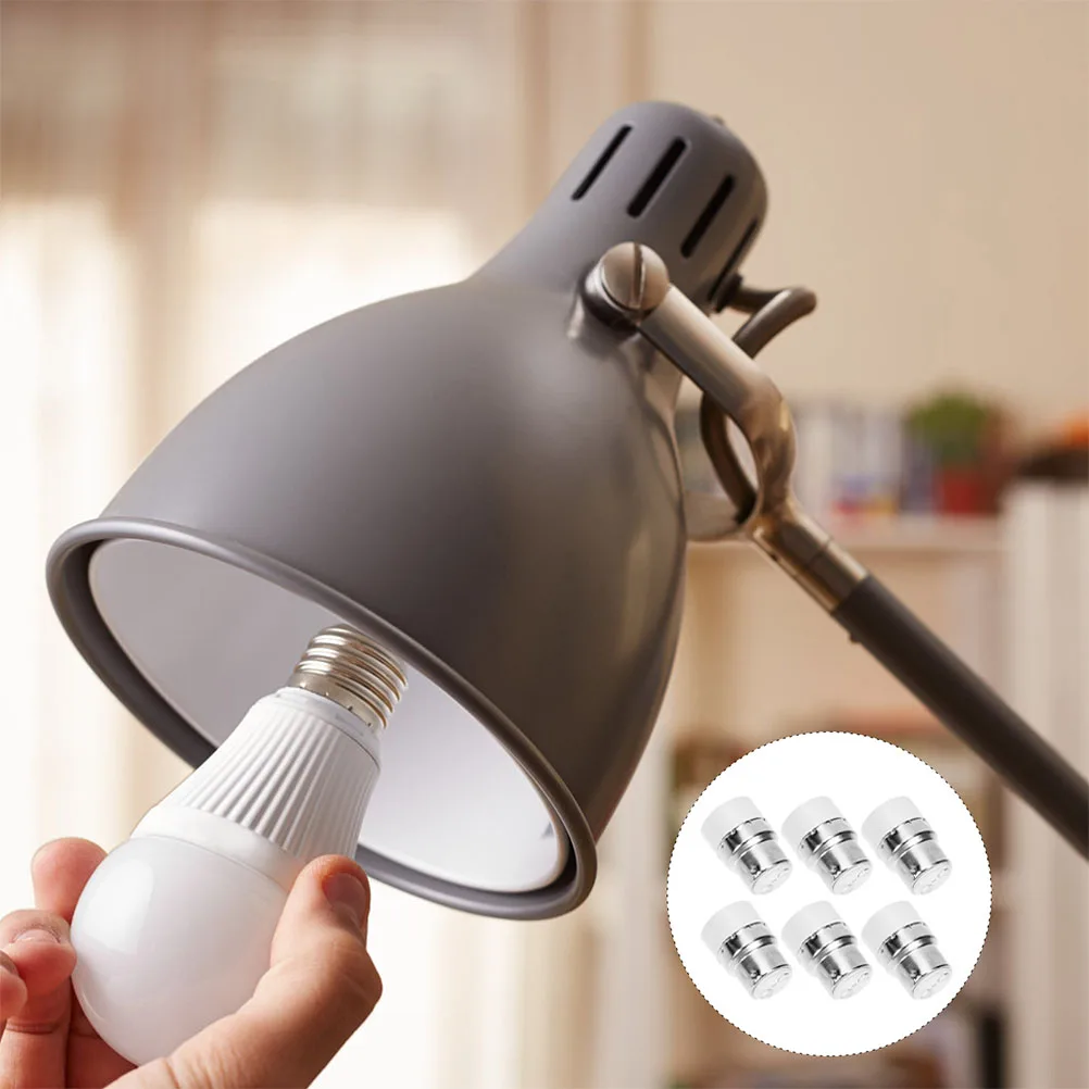 

6pcs to E14 Light Socket Adapter Copper Bulb Converter Outlet Safe Anti Burning Corrosion Resistant Economic Practical Lamp