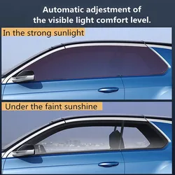 152/100/76/50CM Front Rear windshields Car Window Solar Tint Photochromic Film Light 78-15%/Dark 38-7% Heat Rejection Block UV