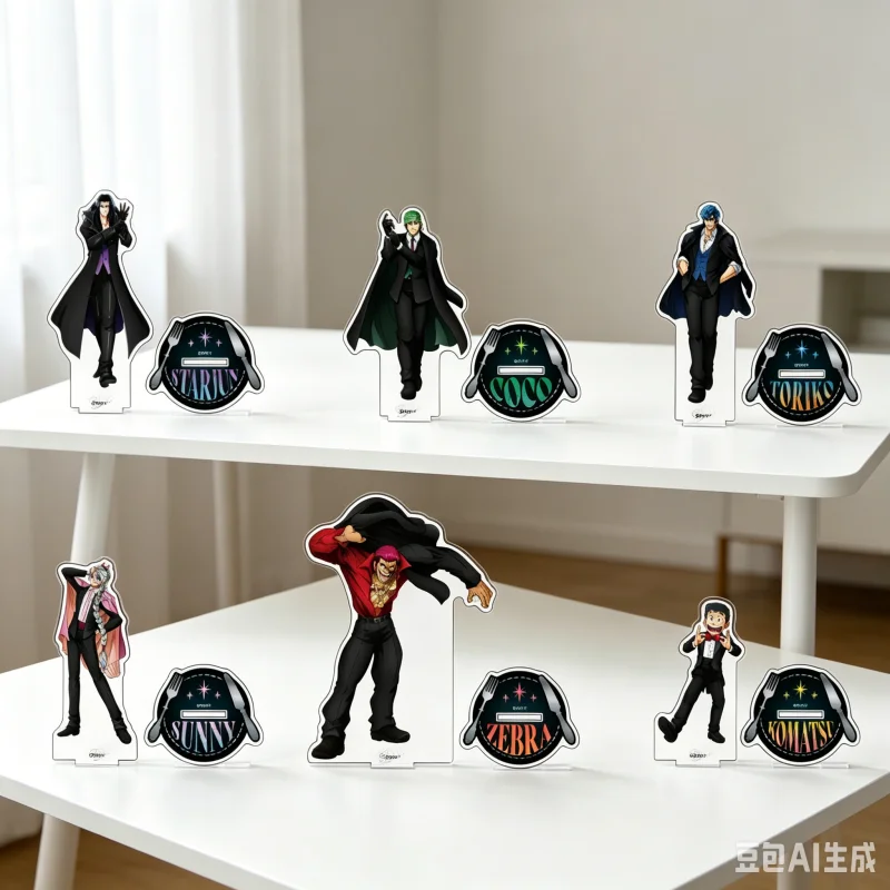 Anime TORIKO 15cm Komatsu Zebra Starjun Sunny Acrylic standing sign board Keychains Tabletop Decorations Souvenir
