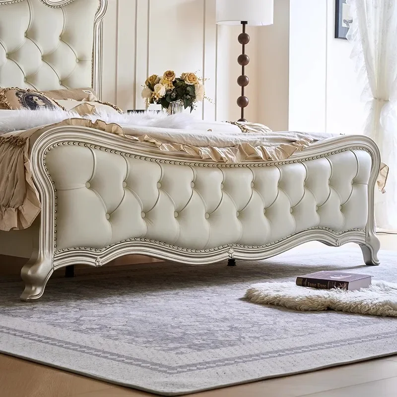 سرير مزدوج للفتيات بتصميم أوروبي، سرير تخزين متعدد الوظائف، سرير فاخر بحجم كينغ، أثاث غرفة نوم Sun Letti Matrimoniali