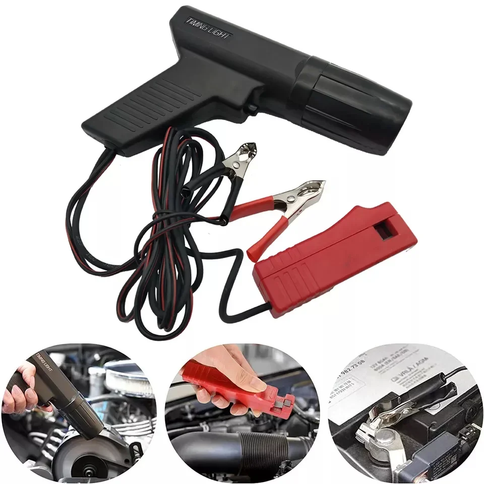 12V Car Ignition Timing Gun Gasoline Engine Ignition Timing Induction Strobe Light Suitable For Car And Motorcycle Repair Tools