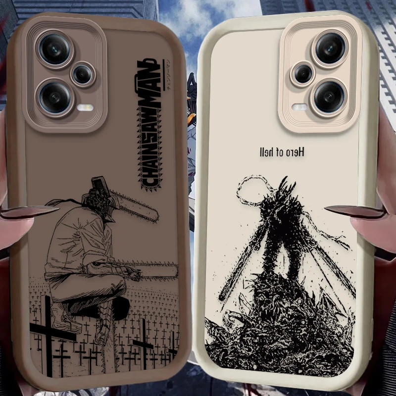 Cool Anime Chainsaw Man Case For Xiaomi Redmi Note 13 14 12 11 Pro Plus 5G 14S 12S 11S 10S 10 9 Redmi 14C 13C 12C 12 4G Cover