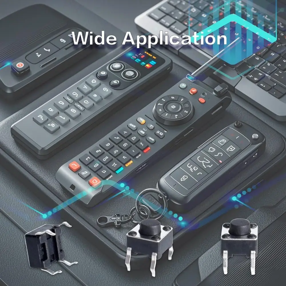 

200 шт. 6*6 размер комплект переключателей 4 фута 12 В микропереключатель смешанные сенсорные кнопки PCB тактовый кнопочный переключатель электронные проекты