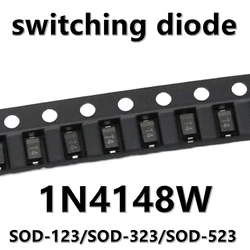 (50pcs) 1N4148W T4 4148WS 4148WT SOD-123/SOD-323/SOD-523 SMD Switching Diodes