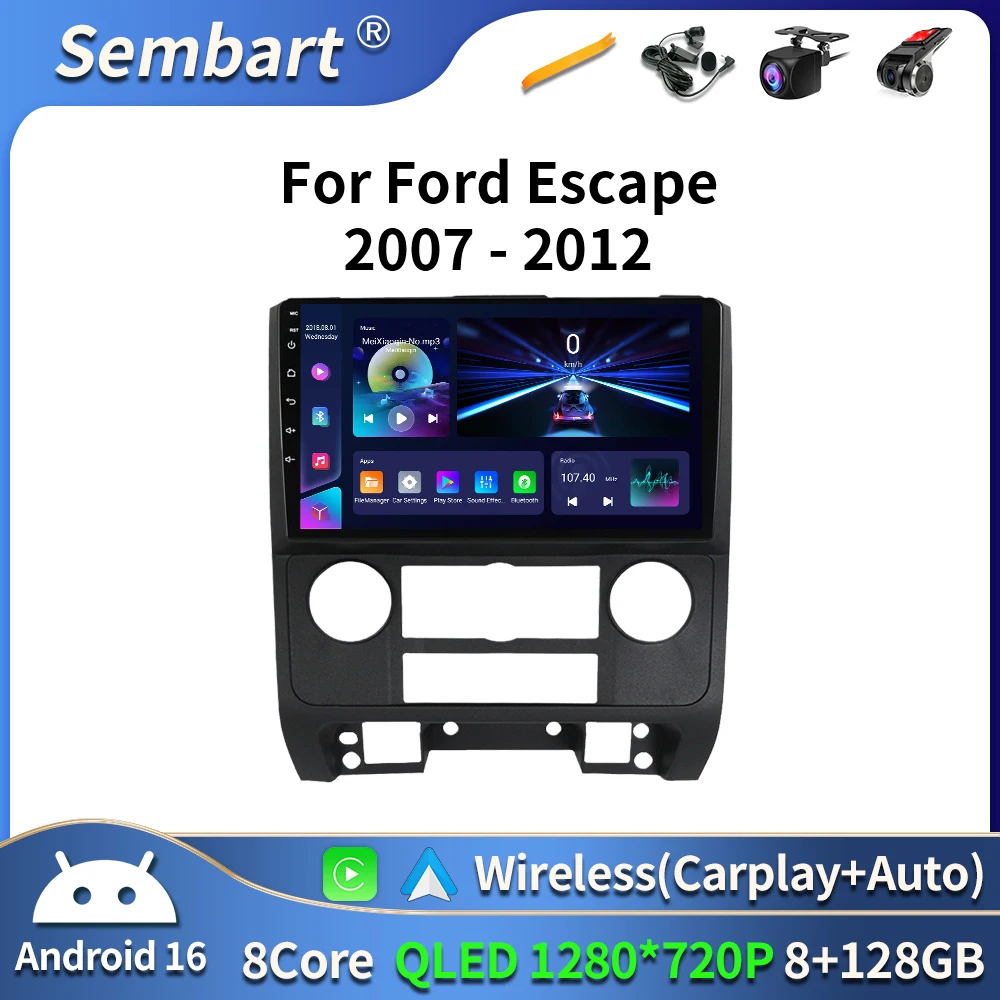 

Car Radio Carplay For Ford Escape 2007-2012 Ford Kuga 2007-2012 For Mazda Tribute 2007-2012 Multimedia Player Android 16 Auto