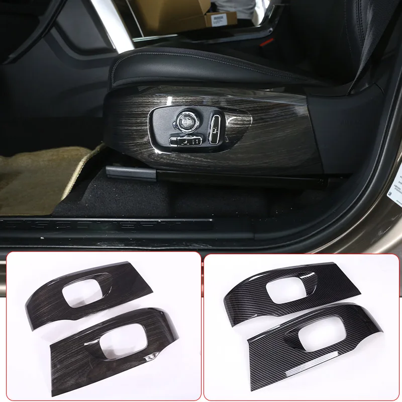 

For Land Rover Discovery Sport 2015-2017 ABS Plastic Carbon Fiber Style Car Seat Side Frame Trim Accessories