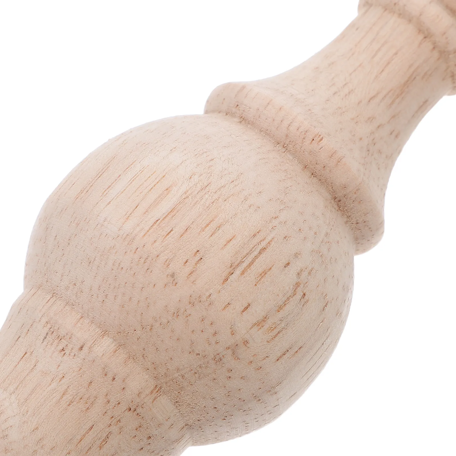 Unpainted Solid Wood Post Finials Khaki 5x15cm for Furniture Staircase Curtain Rod Post Finial Decorations