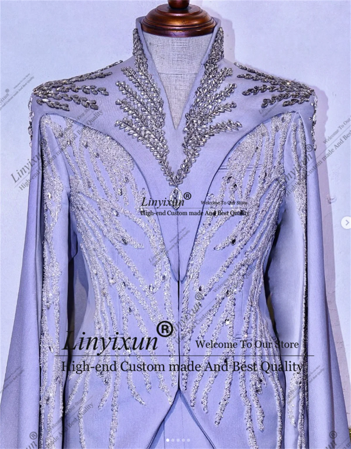 بريق تصميم نمط مطرز الزفاف الع - مراجعة Men Formal Wear Design وسعره