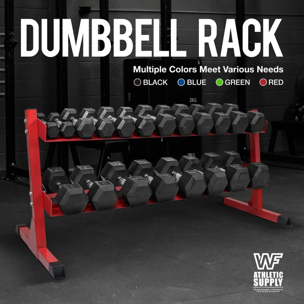 Rak Dumbbell Heavy-Duty Athletic Supply, Rak Beban untuk Gym Rumahan, Penyangga Beban, Tersedia Ukuran untuk Penyimpanan 5-50LB