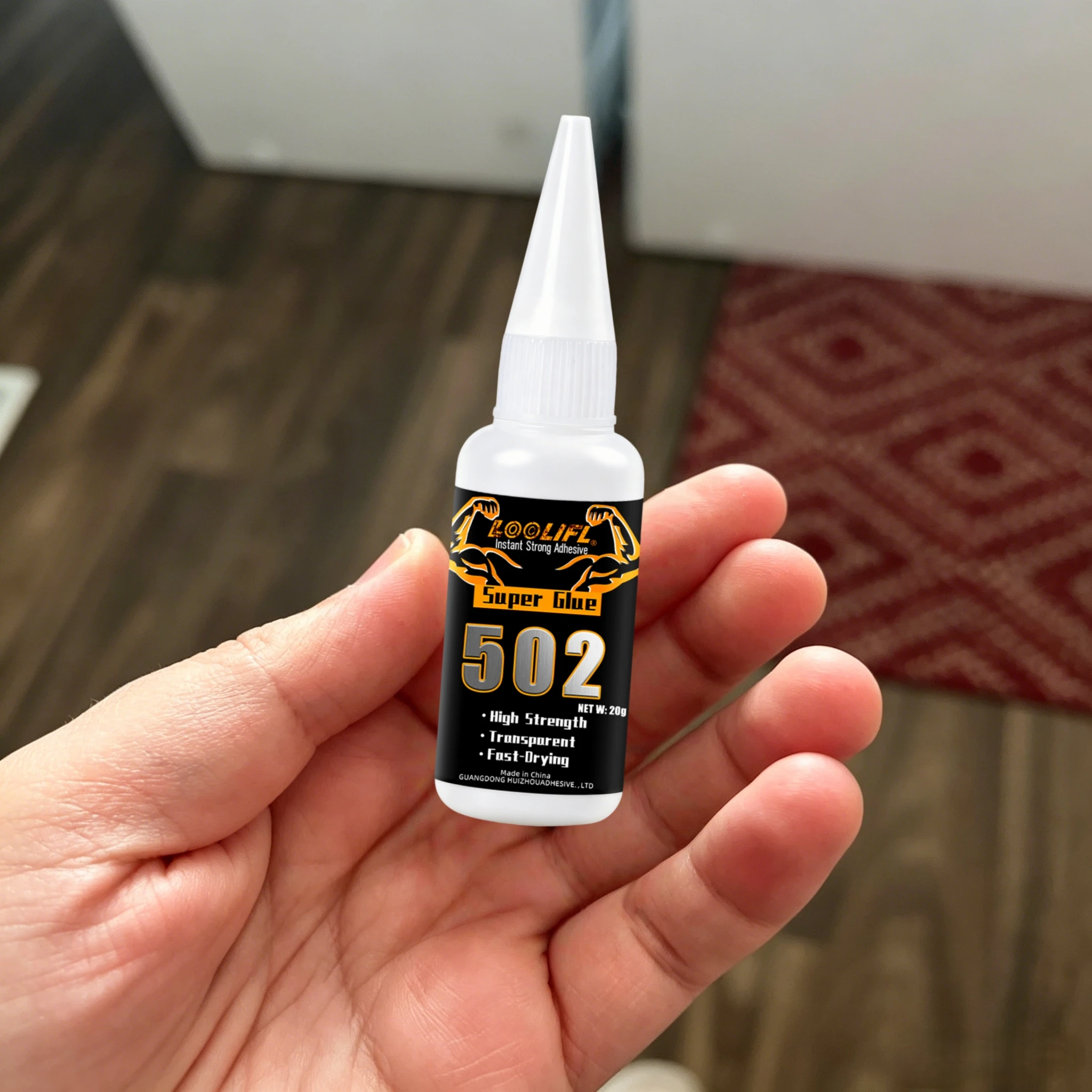 20g 502 Super Glue Instant Dry Cyanoacrylate Adhesive High Strength Repair Glue for Plastic Wood Metal Rubber Ceramic Shoes DIY