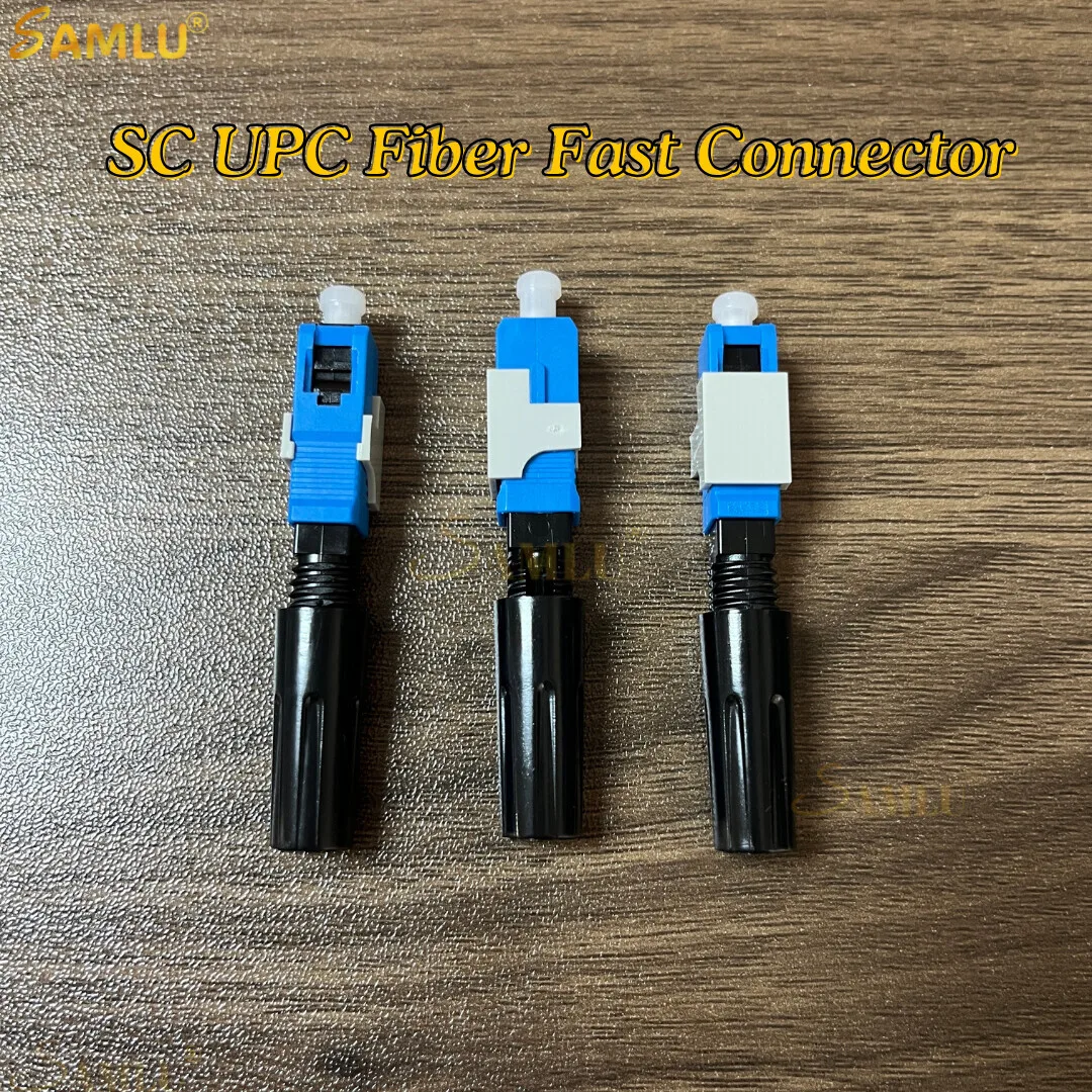 

100pcs FTTH Embedded Fiber Optic Fast Connector SC UPC Single Mode Fiber Optic Adapter Cold Connection Quick Field Assembly