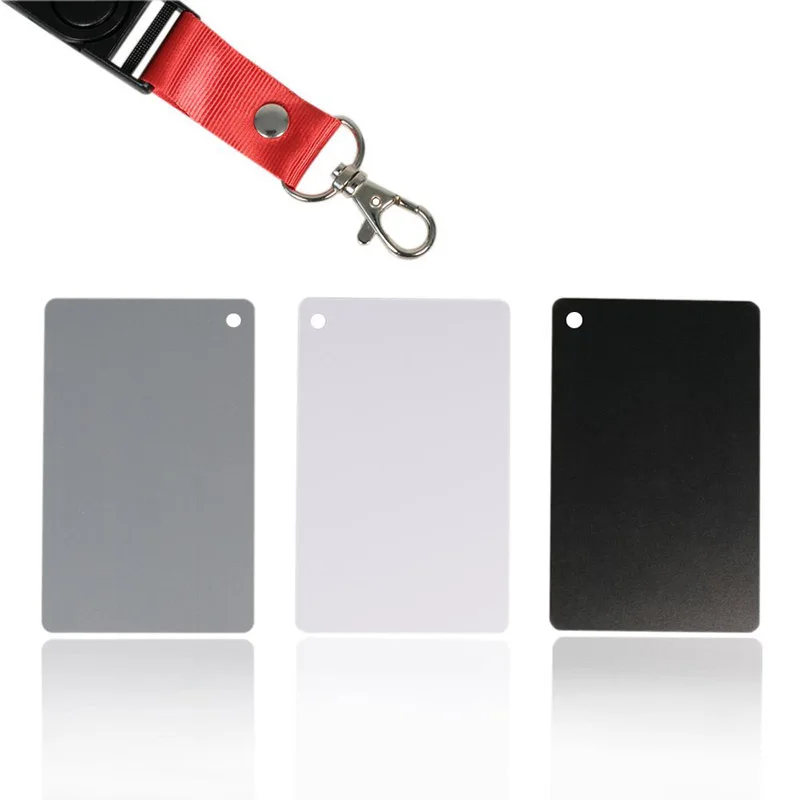 Black, white, and gray three color card, precise exposure, scratch resistant, waterproof, portable, exquisite neckband