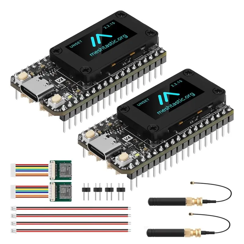 2Pcs Heltec Lora 32 V4 Meshtastic Dev-Board W/GPS ESP32-SX1262 0.96Inch OLED Solar Powered Mesh Network Wifi Lora BLE Low Power