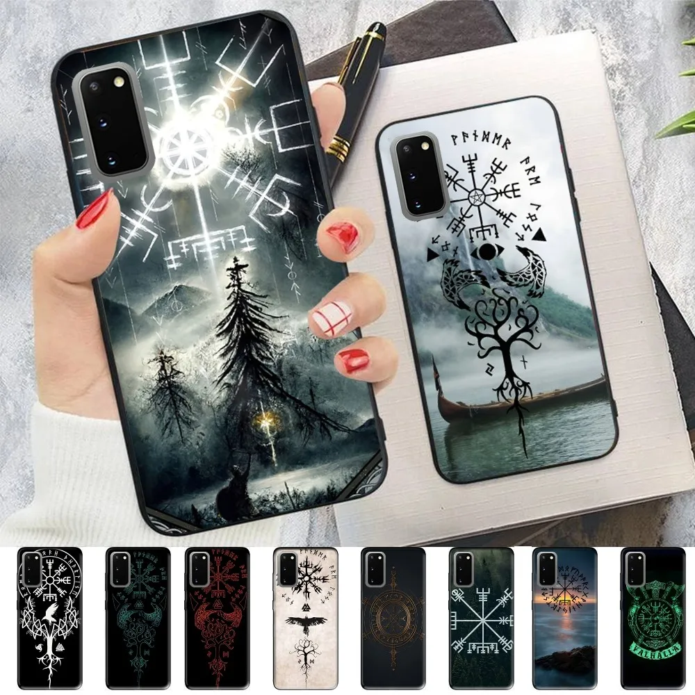 

V-Viking Vegvisir Logo Phone Case For Samsung S 9 10 20 21 22 23 30 23plus lite Ultra FE S10lite Fundas