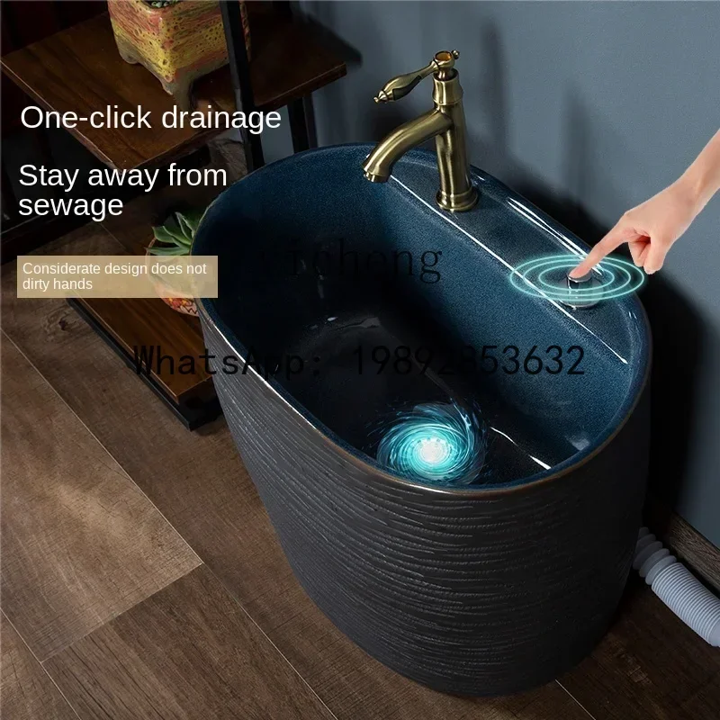 b15 Ceramic Mop Pool Balcony Mop Sink Faucet with Spray Gun Mop Pool Sink Household