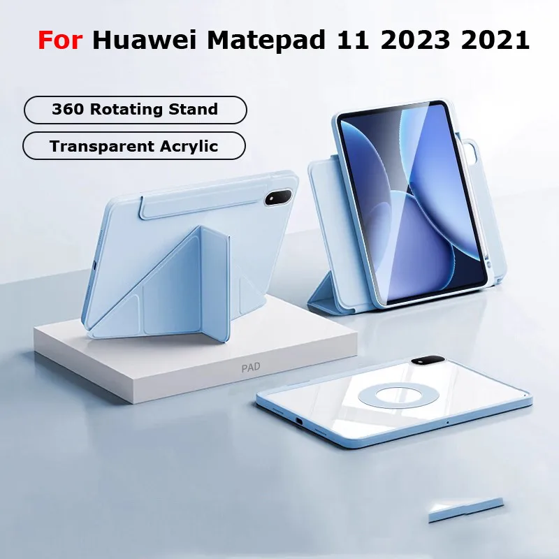 Magnetic Detachable Case with Pen Holder for Huawei Matepad 11 2023 2021 Matepad 11.5/11.5s,Se 11 Air 11.5 360°  RotatingCase