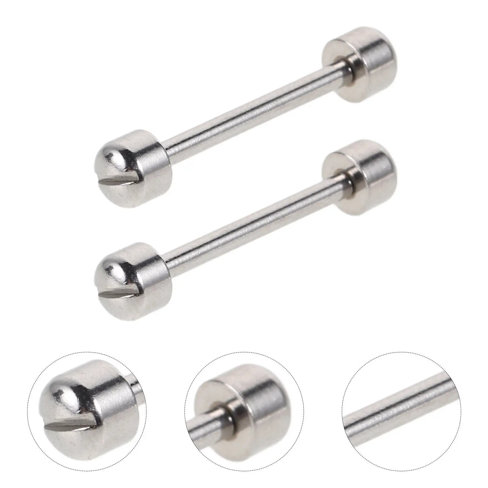 2 Pcs Bracelet Connecting Shaft Watch Band Replace Pins Replacement for Bands Spring Loaded Screw Link Accessory