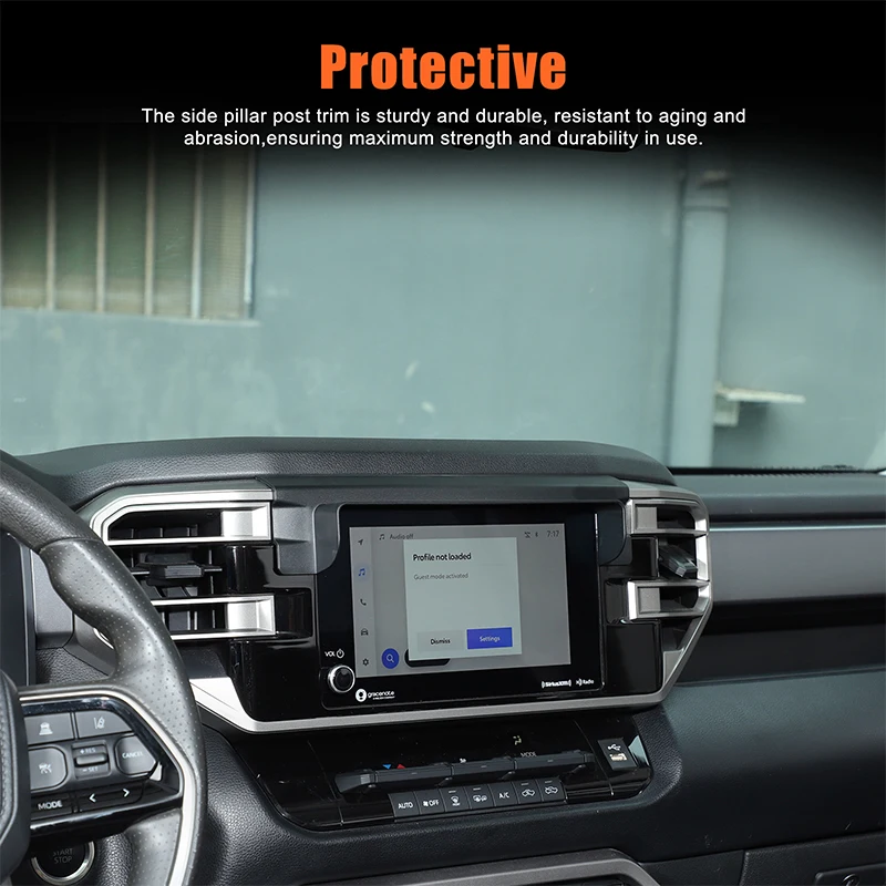 For Toyota Tantu/Sequoia 2022+ navigation screen visor, display screen visor, protect screen clarity ABS black (low-fit)