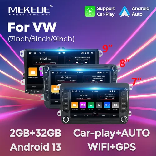 MEKEDE Android Autoradio para Volkswagen Passat b6 b7 golf 5 6 Polo Jetta Skoda Radio de coche reproductor Multimedia GPS WiFi RDS Carplay