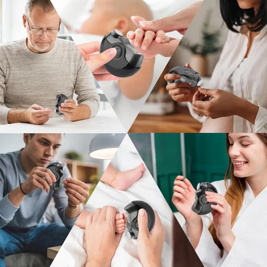 성인용 자동 광택 및 칩 보관 기능이 있는 2 in 1 전기 손톱깎이, 노인용 휴대용 및 인체공학적 디자인