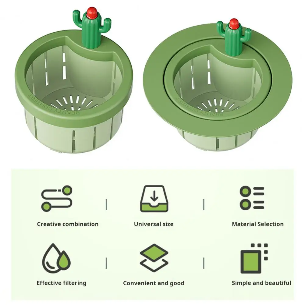 

Фильтр для слива кухонной раковины, многоразовый самоочищающийся фильтр для слива в виде кактуса