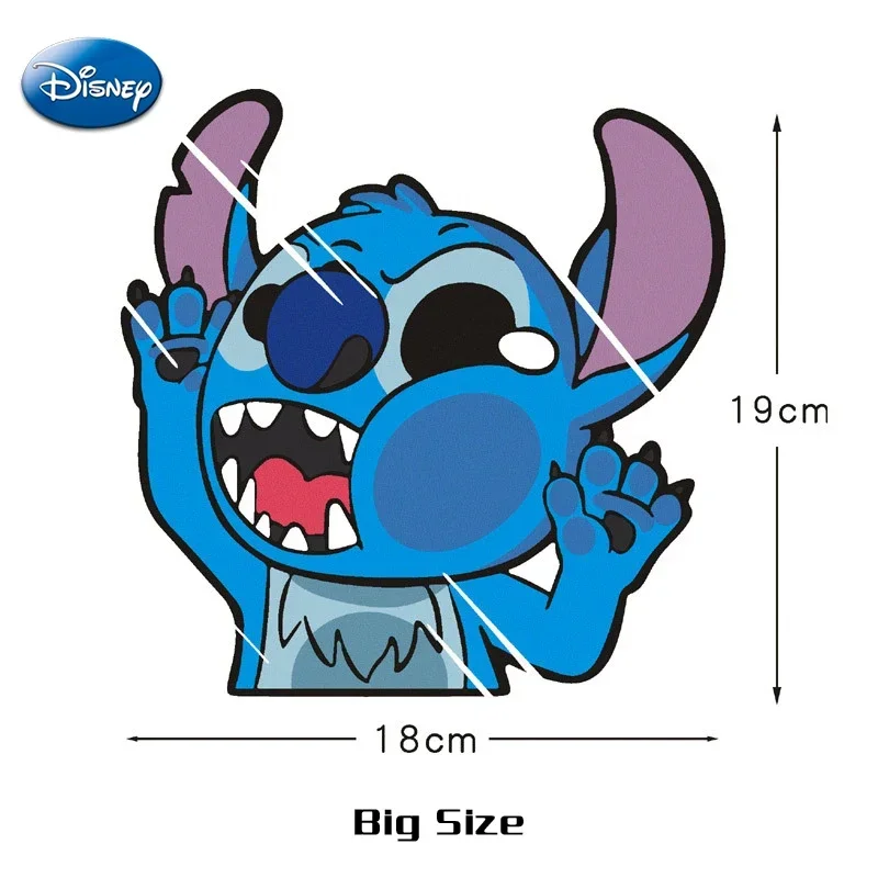 Cartoon Disney Stitch Car Sticker Anime Figure Stitch Auto Window Driving Mirror Decals Rear Windshield Stickers Cute Car Decor